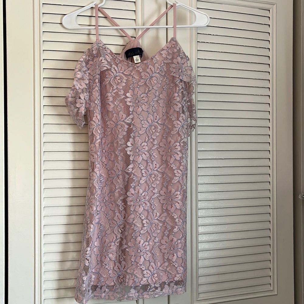 Pink lace dress